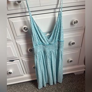 Baby blue flower dress, worn twice